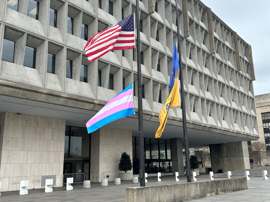 HHS raises the transgender pride flag on "International Transgender Day of Visibility."