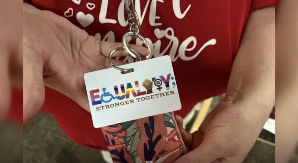 Public school teachers in Fenton, Michigan have been wearing "equality" badges with LGBTQ+ symbols meant to "indoctrinate" students, one teacher alleges.