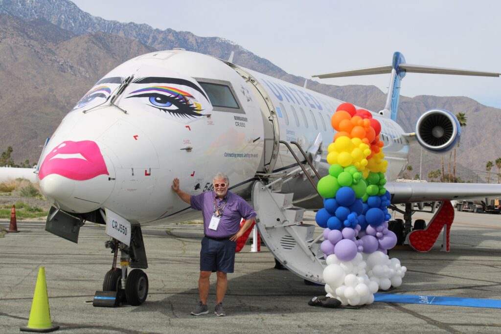 A regional airline debuted a drag queen-inspired airplane at the National Gay Pilots Association (NGPA) annual Winter Warm-Up event earlier this month.