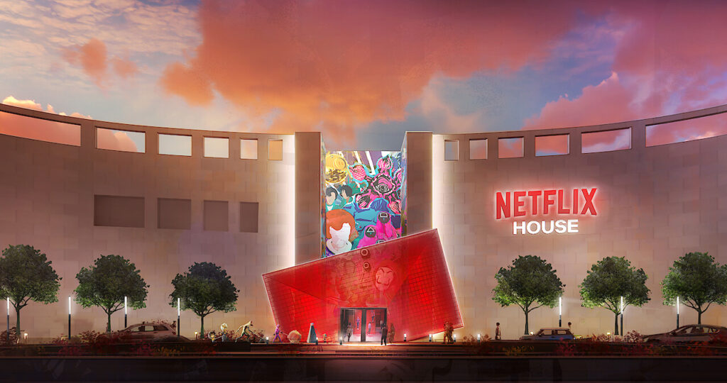The streaming platform, Netflix, announced on Tuesday, plans to open two entertainment complexes, dubbed "Netflix House," set to feature stores and restaurants. 